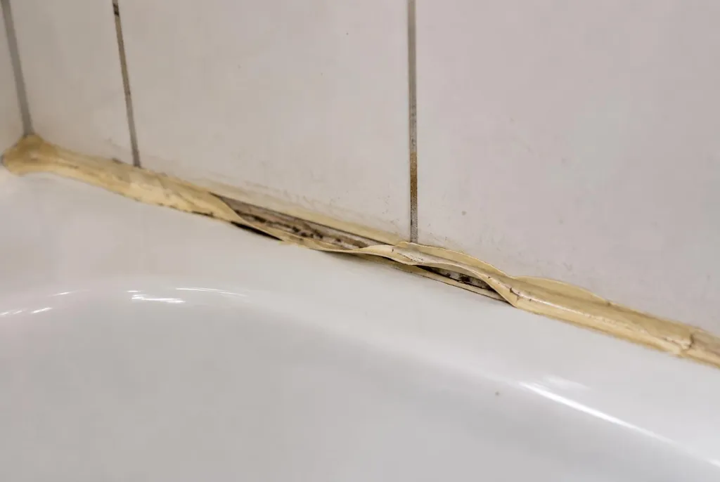 Kitbedrijf Zutphen – loslatende kit naast het bad